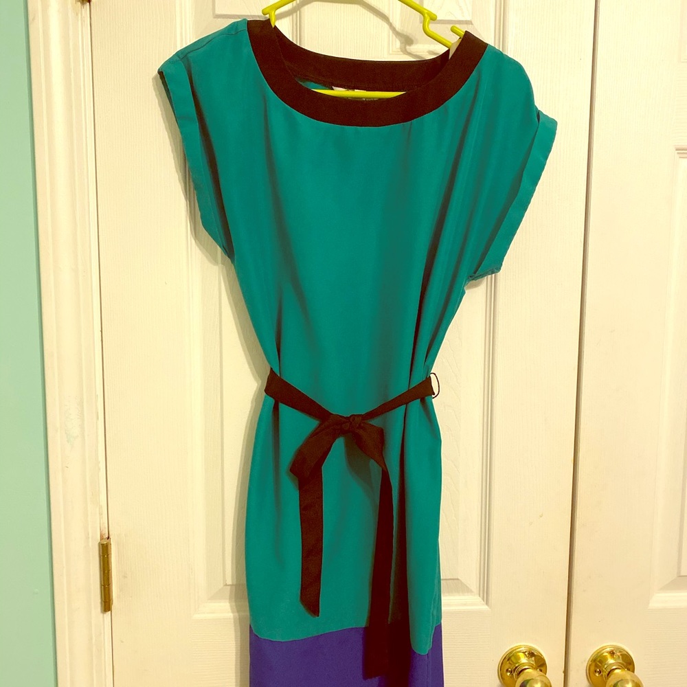 Vibrant turquoise/indigo dress